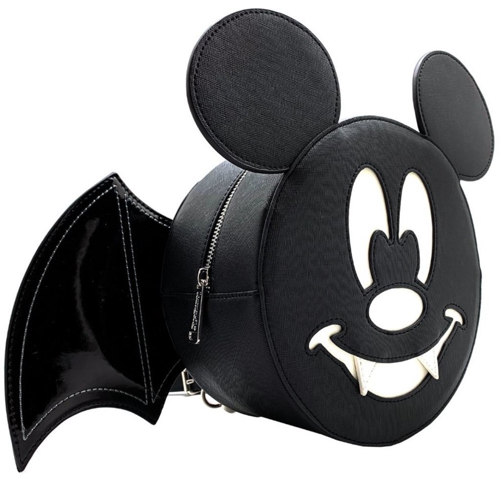 🖤 MICKEY VAMPIRE BAT Disney Backpack Purse Bag Glow In the Dark Loungefly NEW - Picture 7 of 8